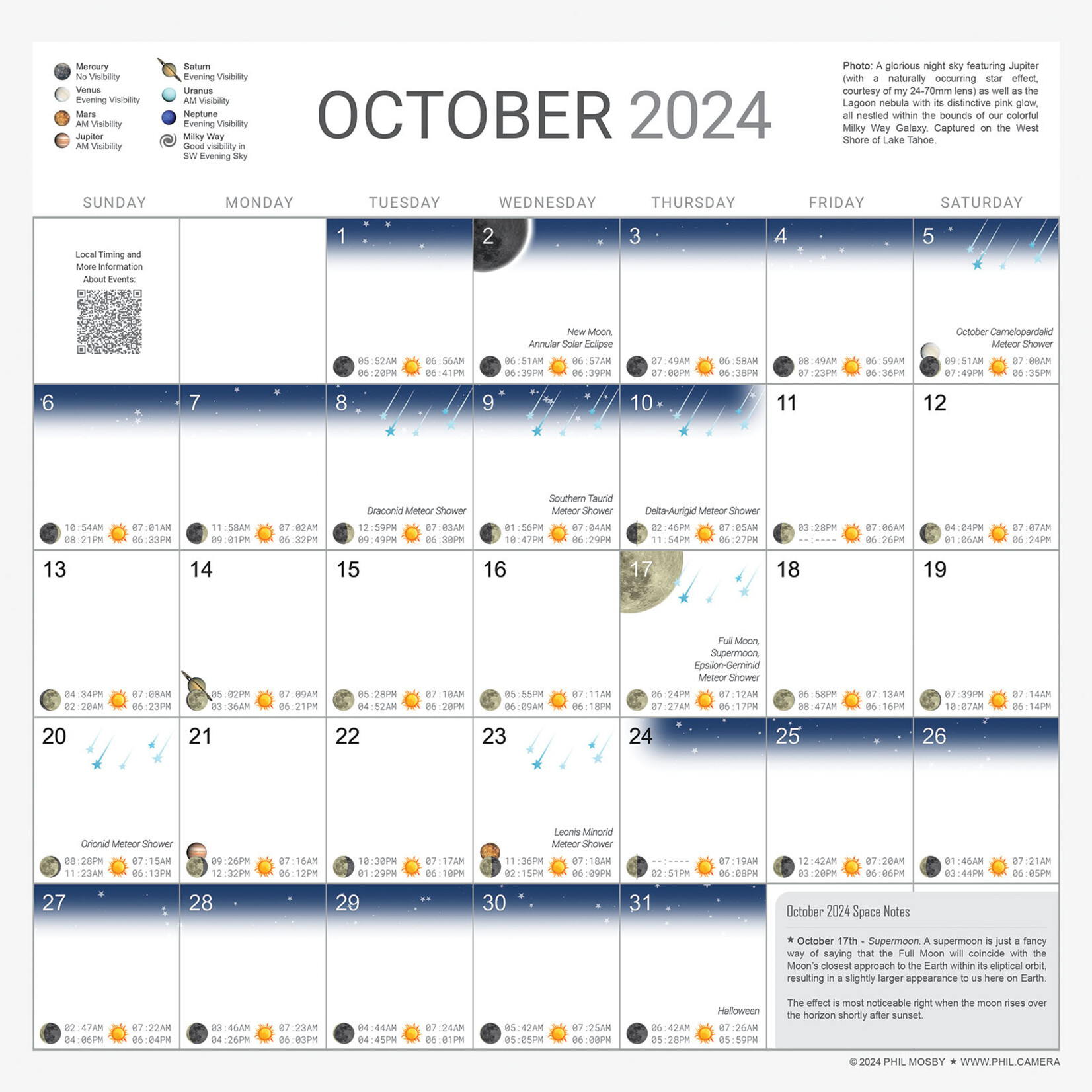 Earth Calendar 2024 (with Lights)