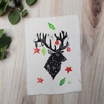 Evi Studio "Reindeer" - Lino Block print on handmade paper