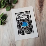 Evi Studio "Donner Lake" - Framed Lino Block Print