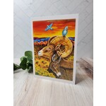 Bird in a Pine Nevada Big Horn Sheep Greeting Card