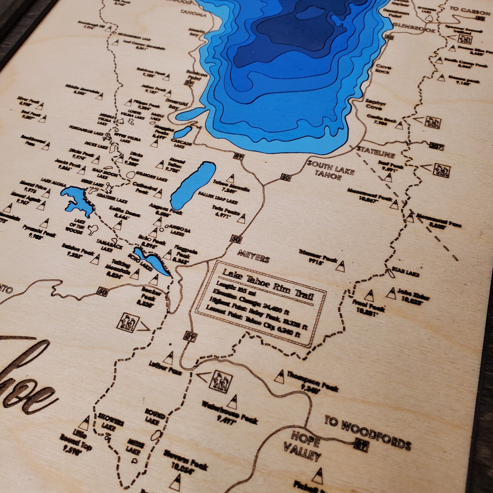 Logan Greenwood Lake Tahoe Rim Trail Map