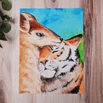 Bird in a Pine "Deer & Tiger" - archival paper print (unframed) - 9x12"