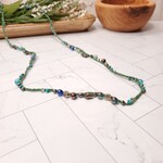 Blu Moon Jewelry Bead Crochet Hat Band - Green & Multi-colored - 36"