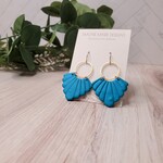 Simone Marie Designs Turquoise Fan Drops - Polymer Clay Earrings