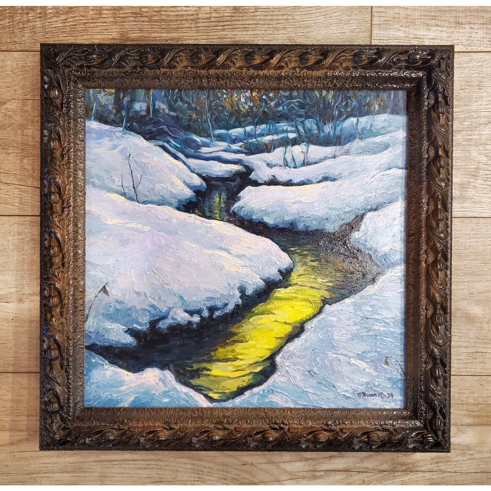 John Randall "Griff Creek in Winter" - oil