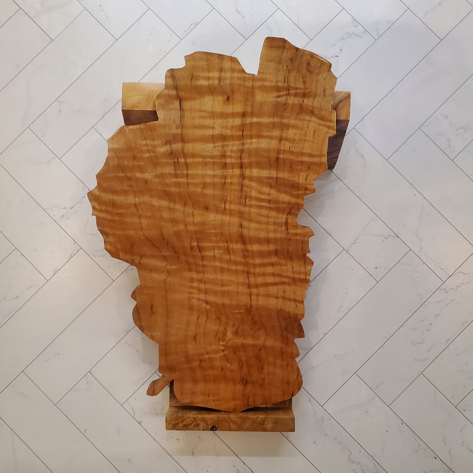 Jordan Karns Lake Tahoe Tabletop Piece - Curly Maple & Burl Wood