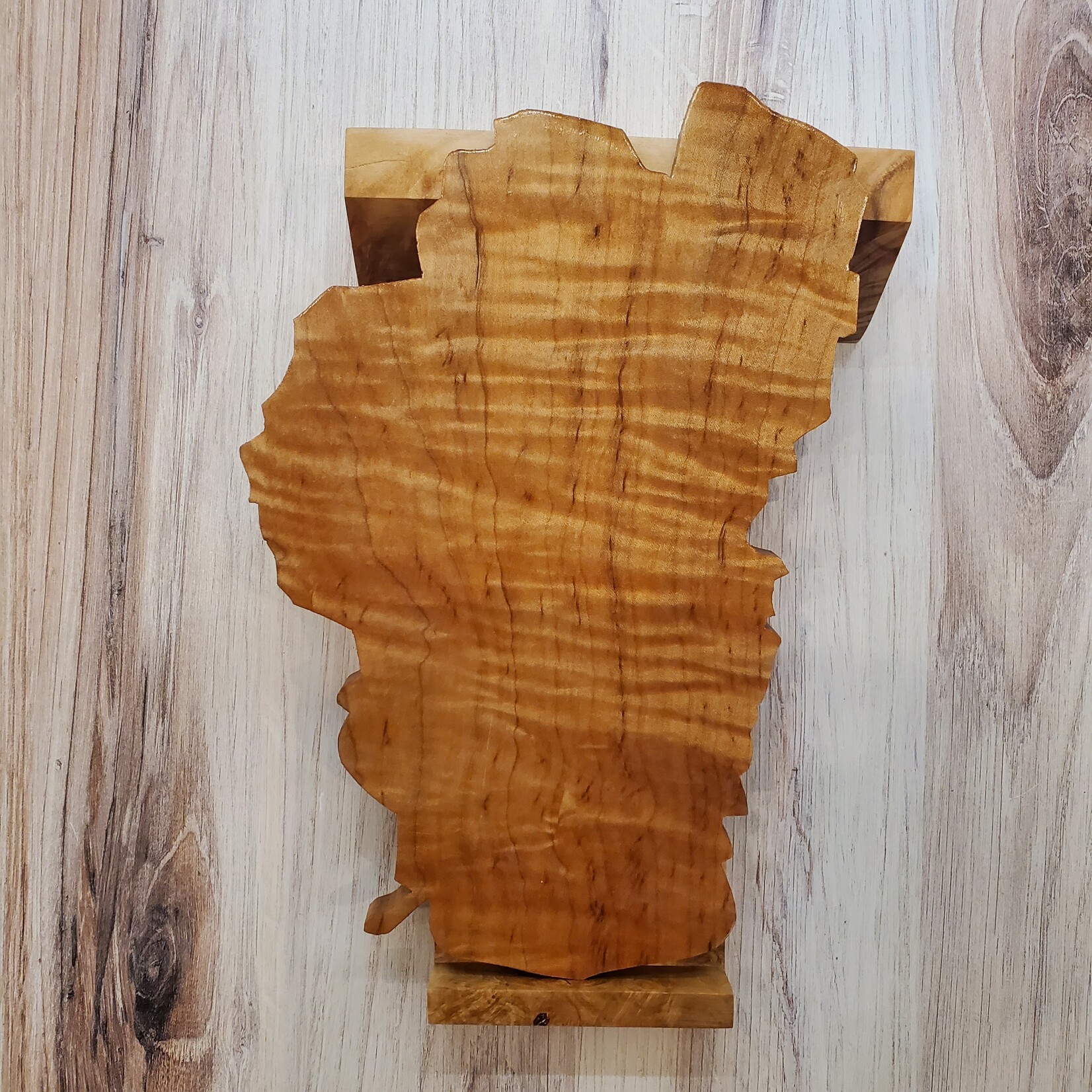 Jordan Karns Lake Tahoe Tabletop Piece - Curly Maple & Burl Wood