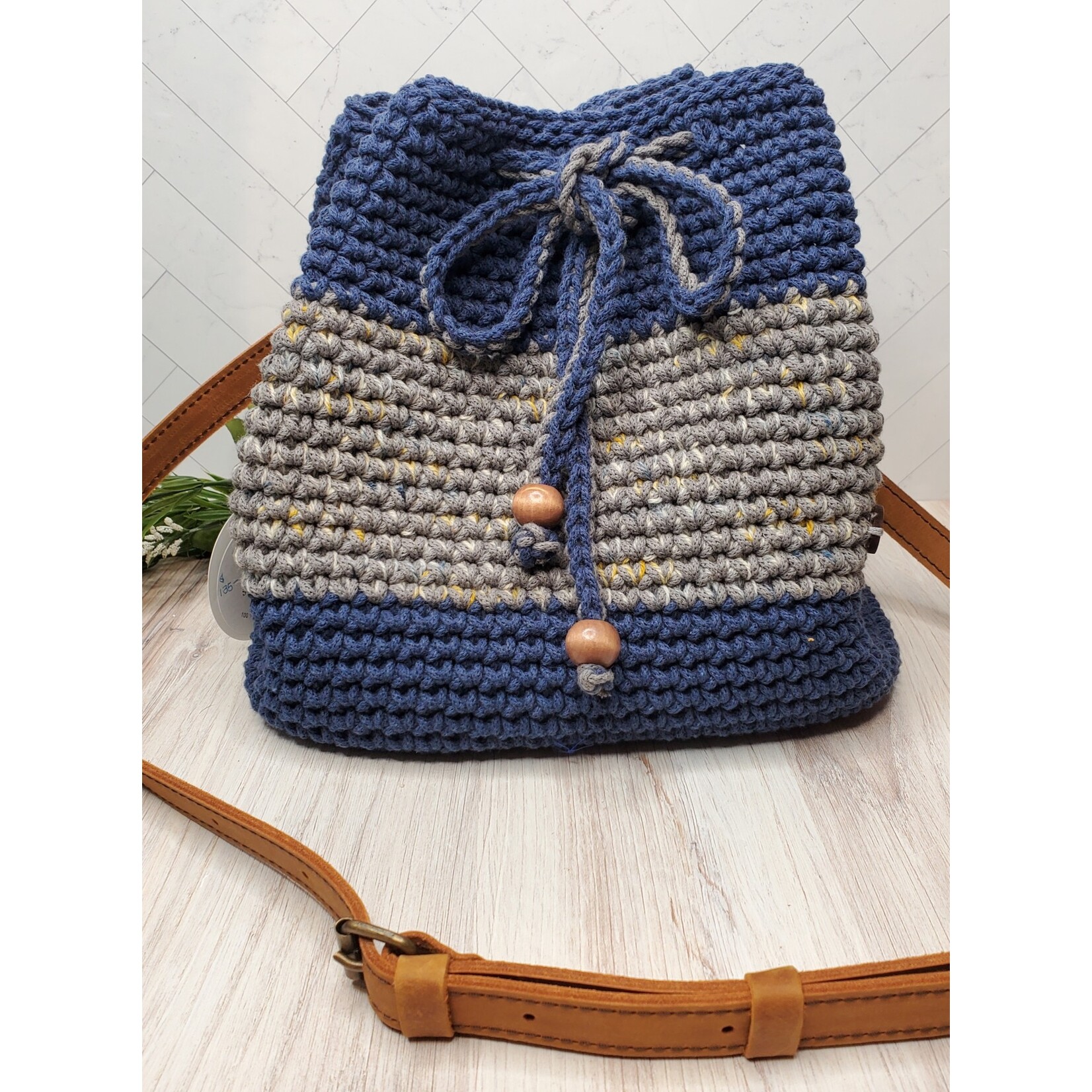 Made by Jane Boca Bag - colorway: jeans & stone grey