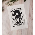 3 Crows Designs Skull Lino Block Print