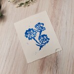 3 Crows Designs Flower Lino Block Prints -Black & Blue- (misprint pack)