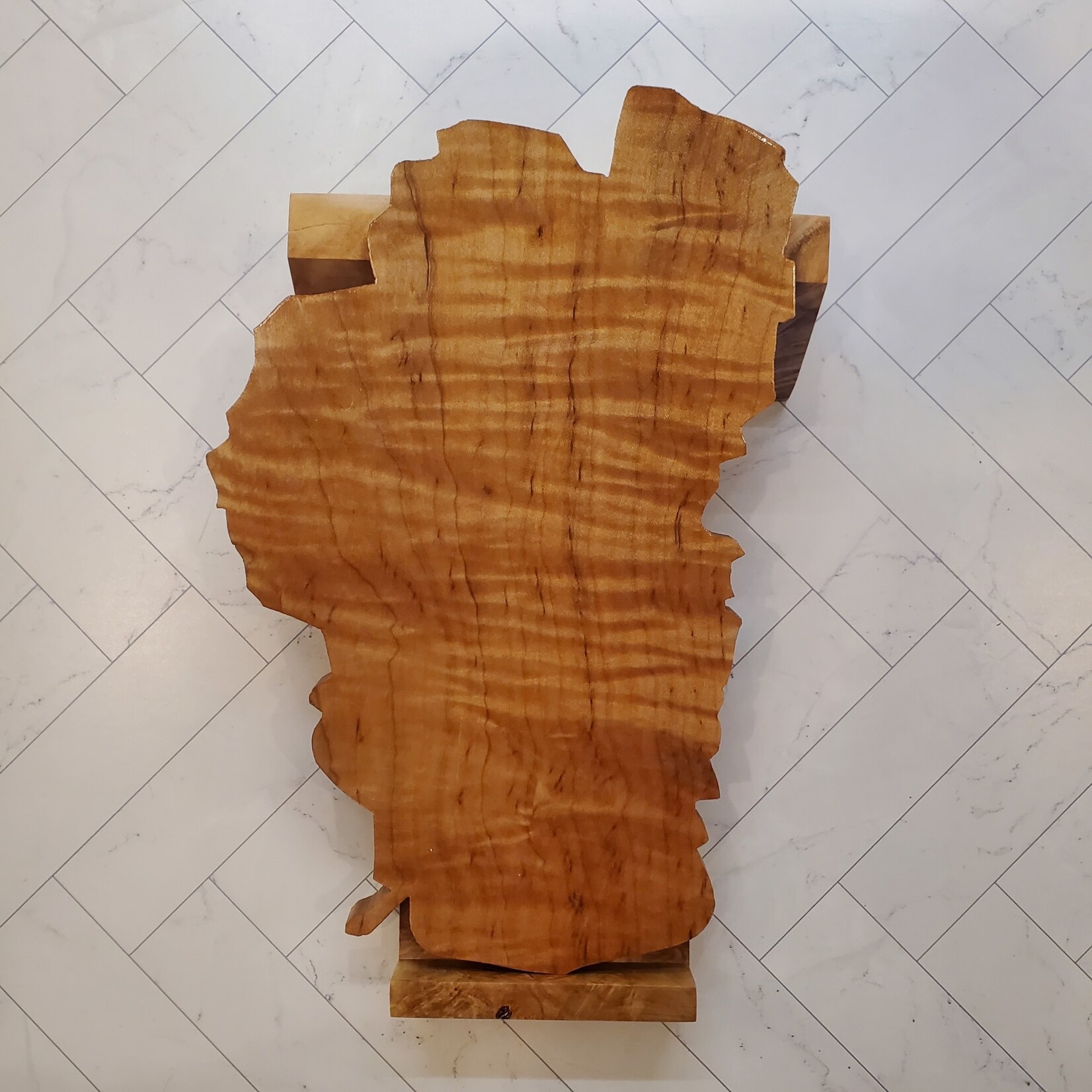 Jordan Karns Lake Tahoe Tabletop Piece - Curly Maple & Burl Wood
