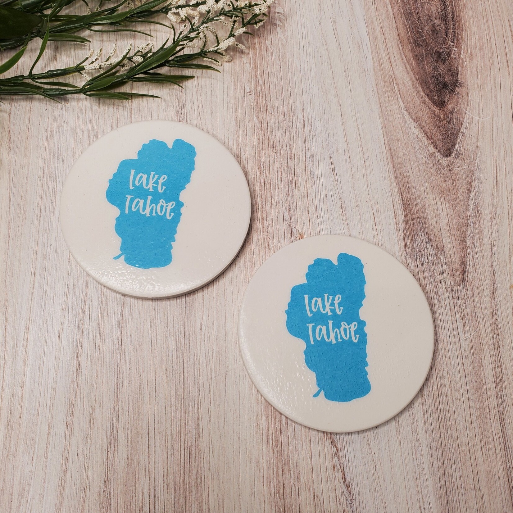 Sue Pemberton Round Ceramic Coasters - 4"