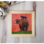 Chilipepper's Painting "Happy Days with Mom" - acrylic & resin - 8x8"