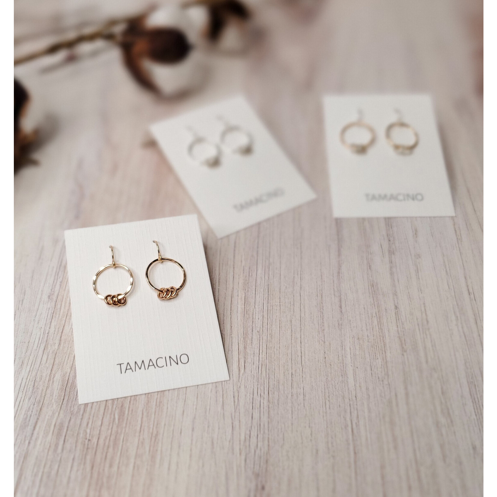 Tamacino Aster - Single Circle with Rings - Earrings
