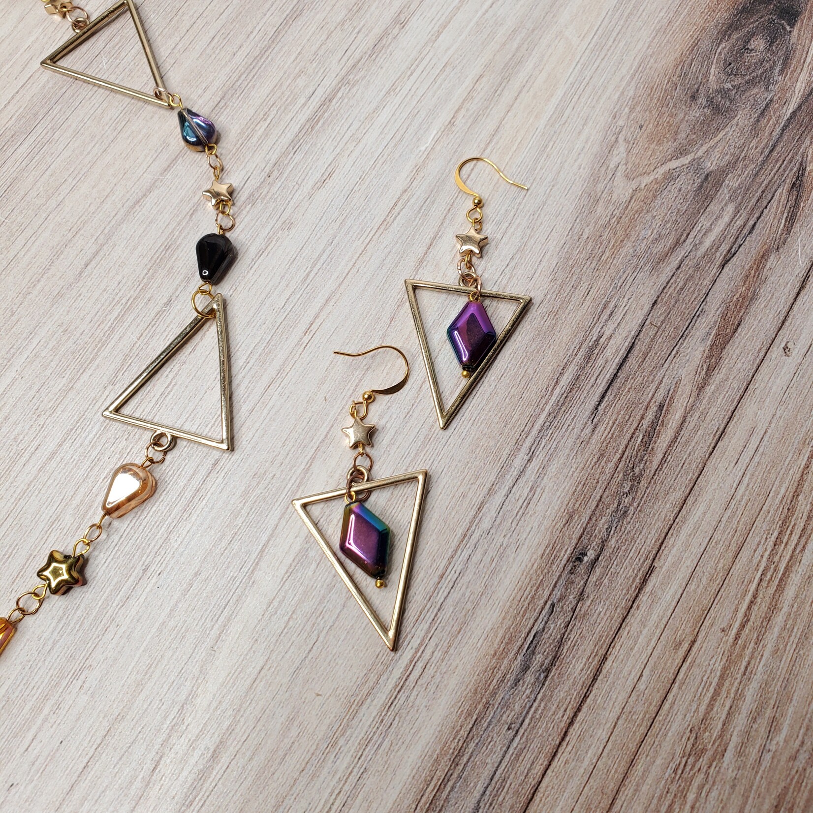 Mary Eastman Crescent Moon Necklace & Earring Set