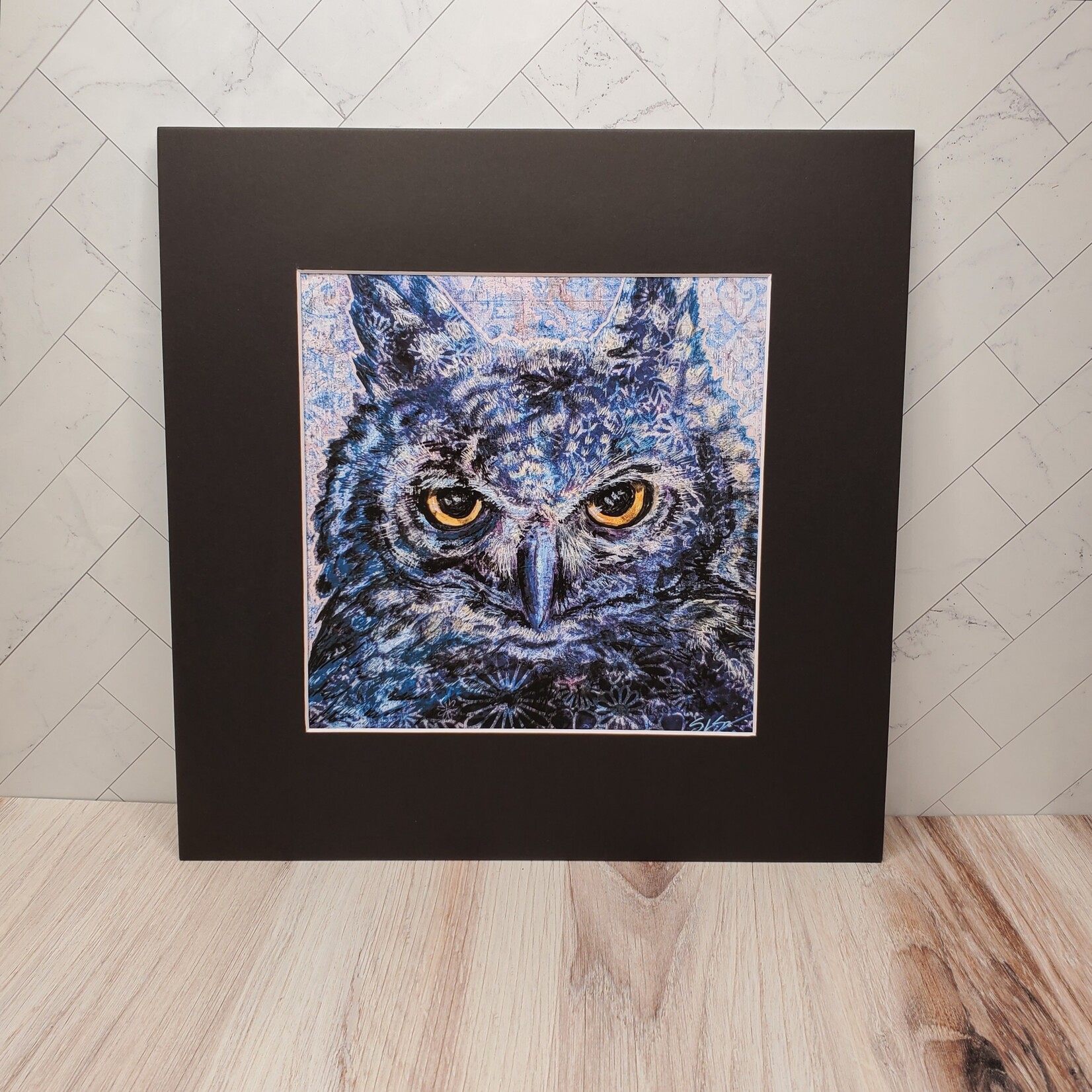 Sara L Smith "Purple Owl" - Pigment Ink Print