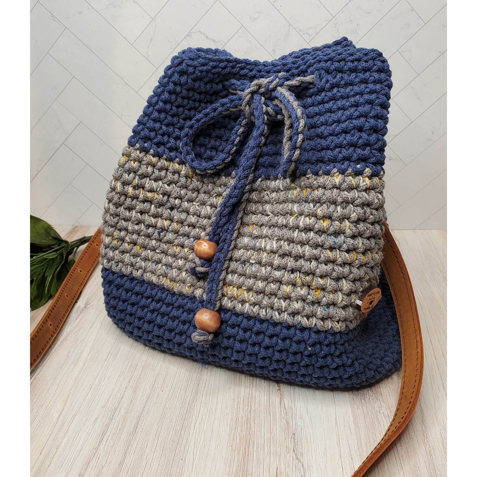 Made by Jane Boca Bag - colorway: jeans & stone grey