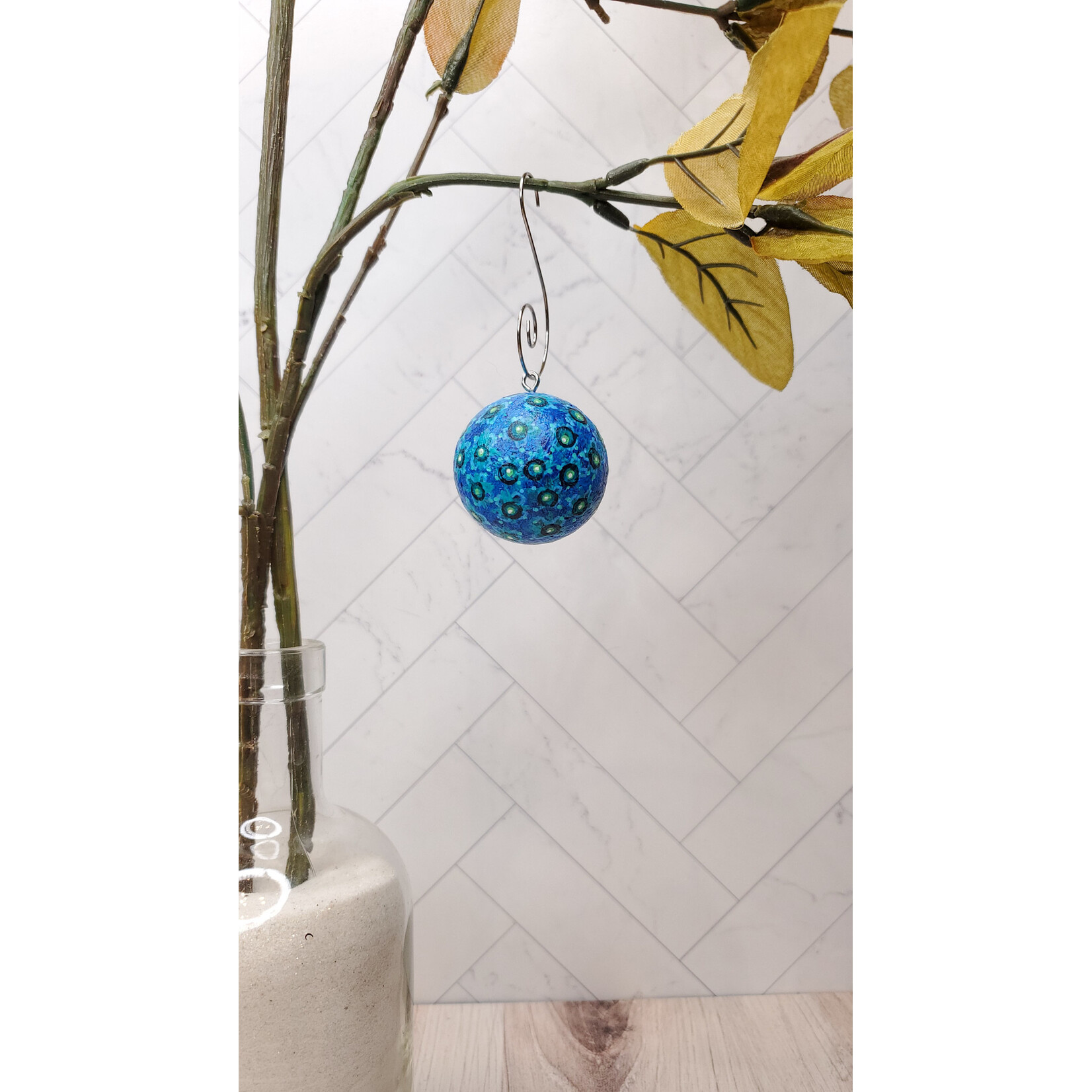 Javamama Small Blue Ball Ornament