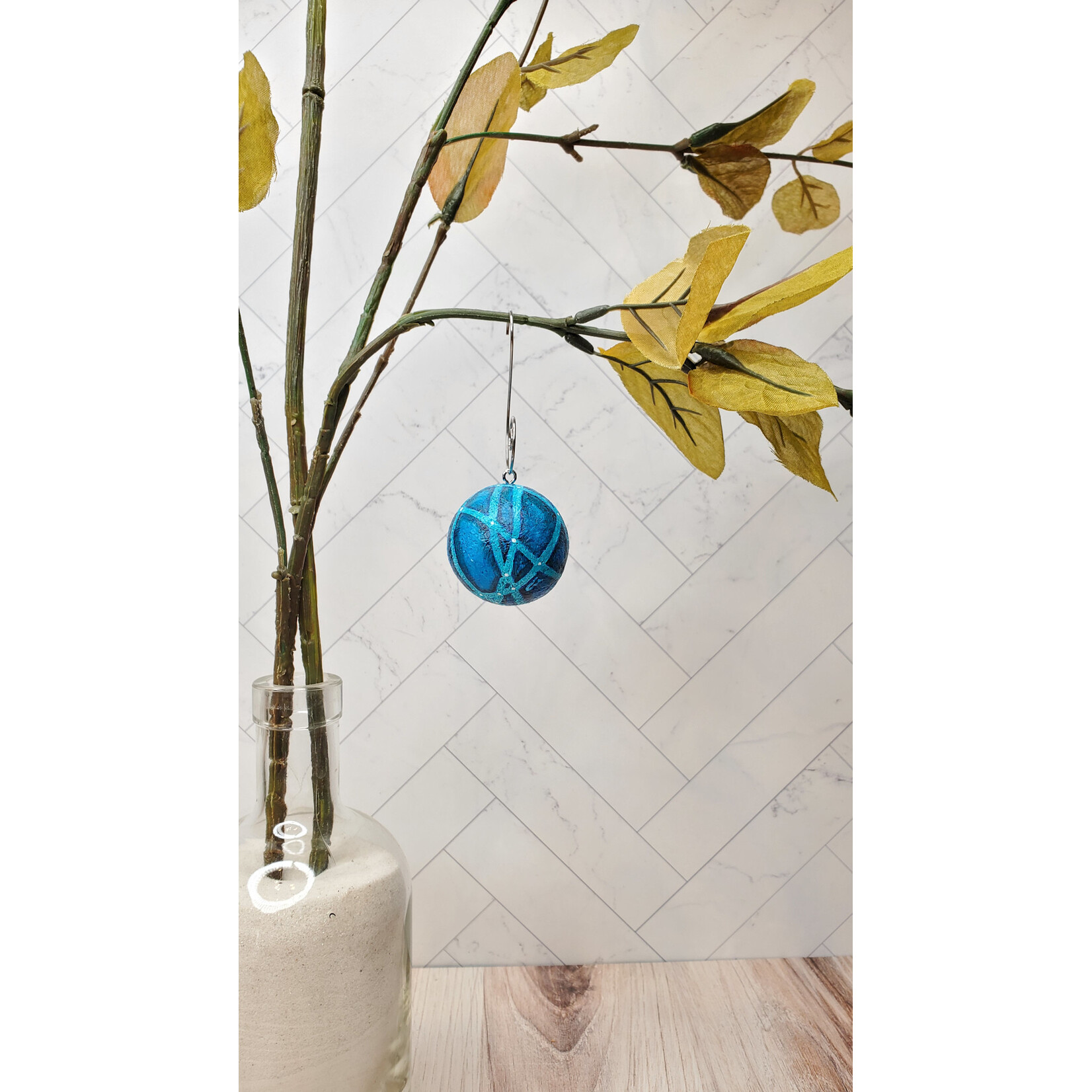 Javamama Small Blue Ball Ornament
