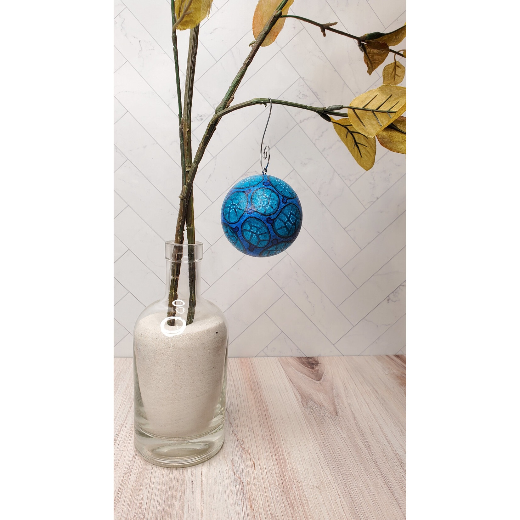 Javamama Large Blue Ball Ornaments