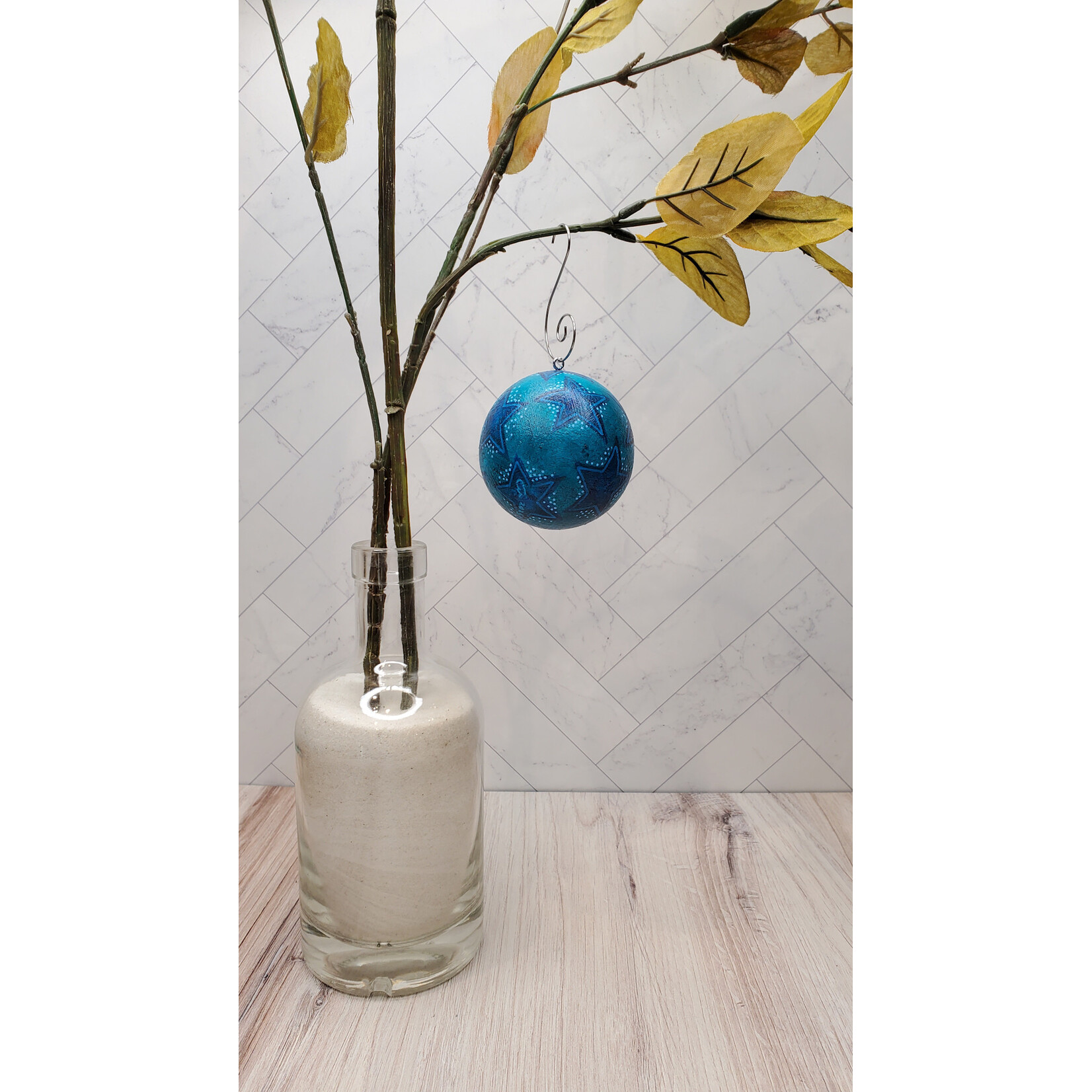 Javamama Large Blue Ball Ornaments