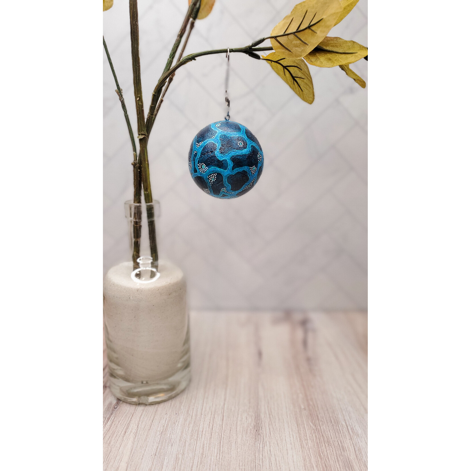 Javamama Large Blue Ball Ornaments