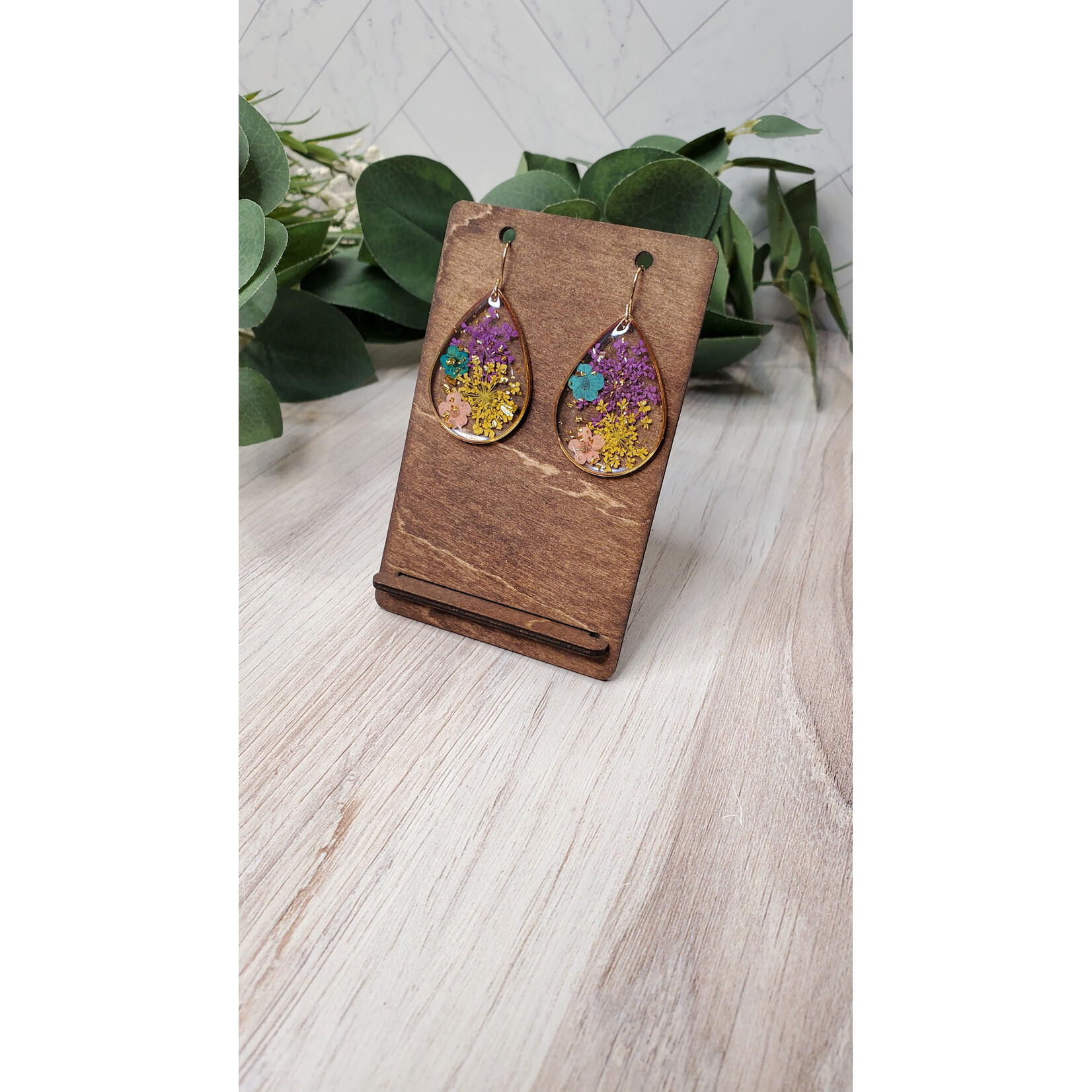 Evi Studio Botanical Earrings - Wildflower Teardrops