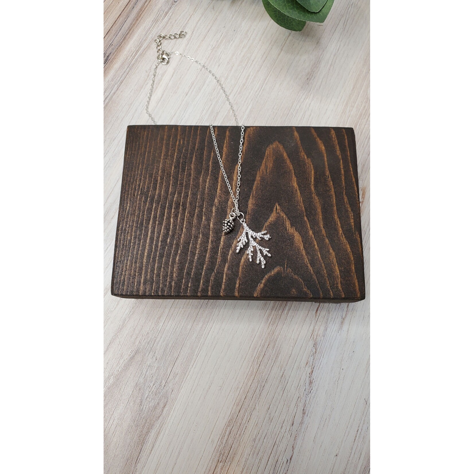 Evi Studio Pinecone Necklace - Mini - w/ Cedar Frond