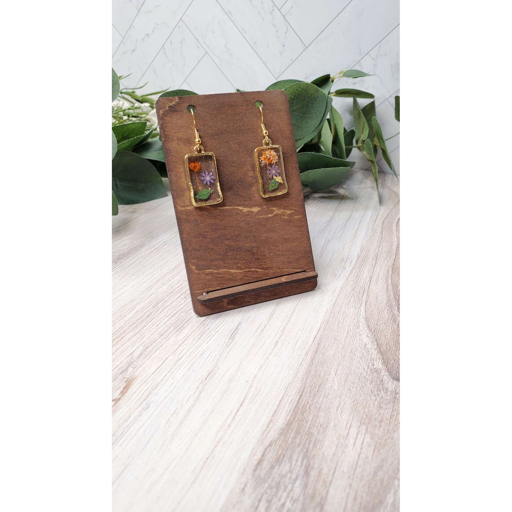 Evi Studio Botanical Earrings - Mini Rectangles