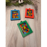 LoKo Rectangle Glass & Wood Ornaments