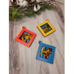 LoKo Square Glass & Wood Ornaments