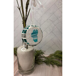 Brewster Mosaics Disco Ball Ornament - Lake Tahoe - Turquoise