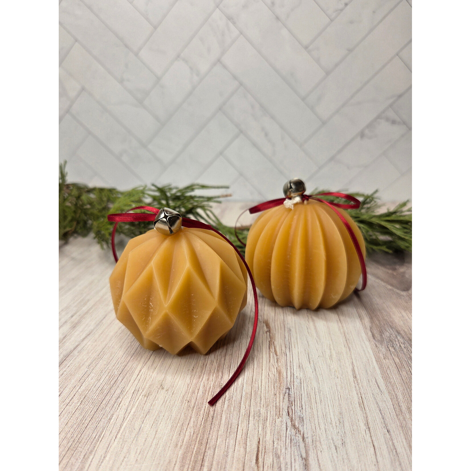 Kendra Romo Beeswax Candle - Ornament Ball