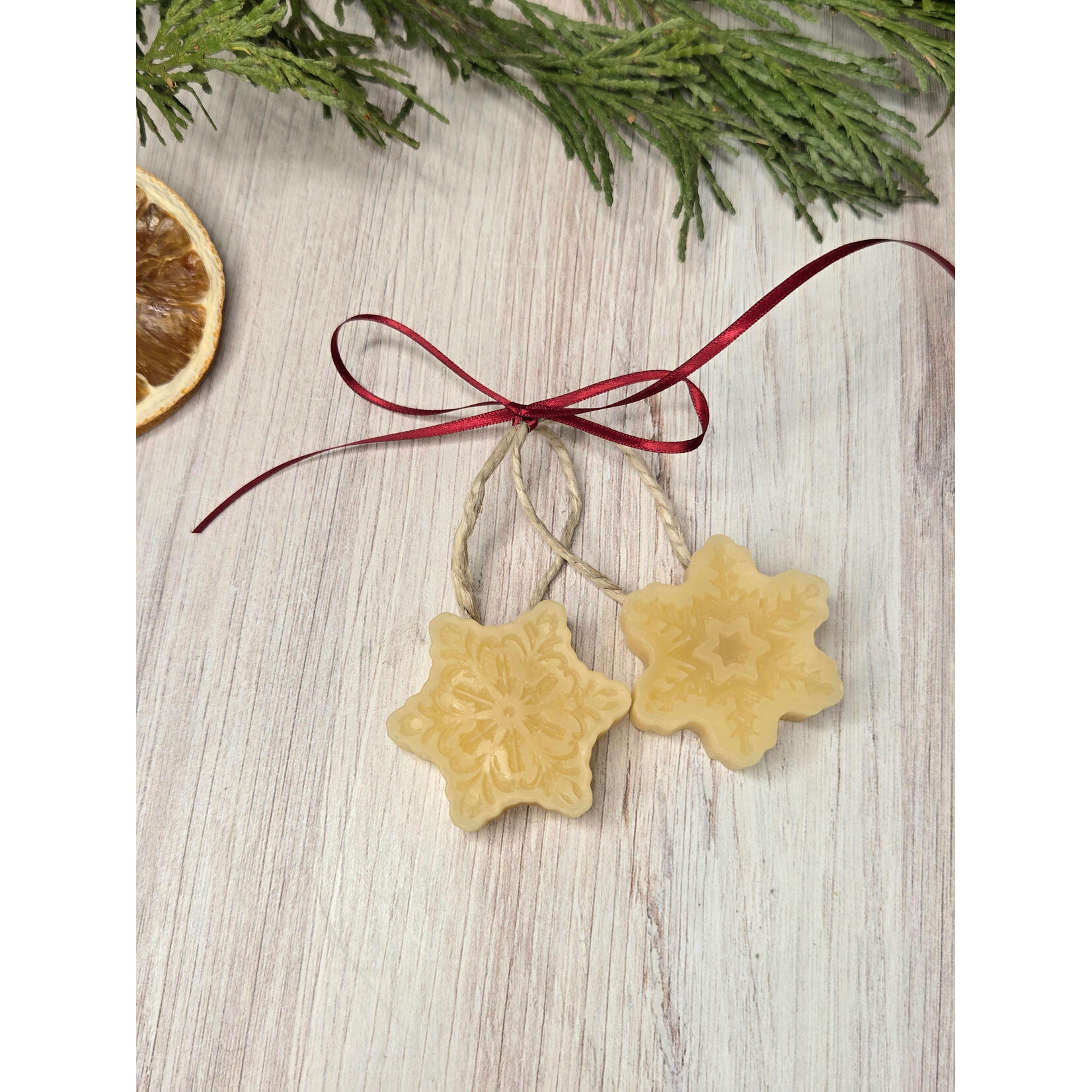 Kendra Romo Beeswax Ornament - Mini Snowflakes
