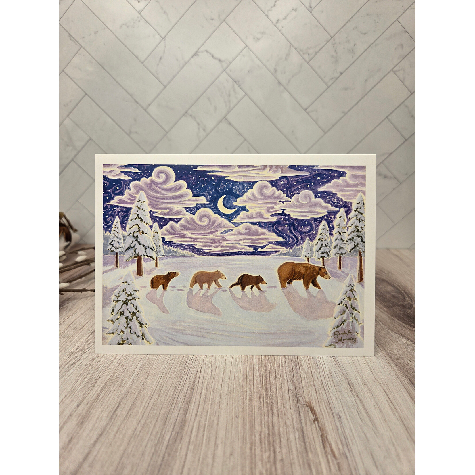 Sarah Manning Winter Moonlight Card - 5x7"