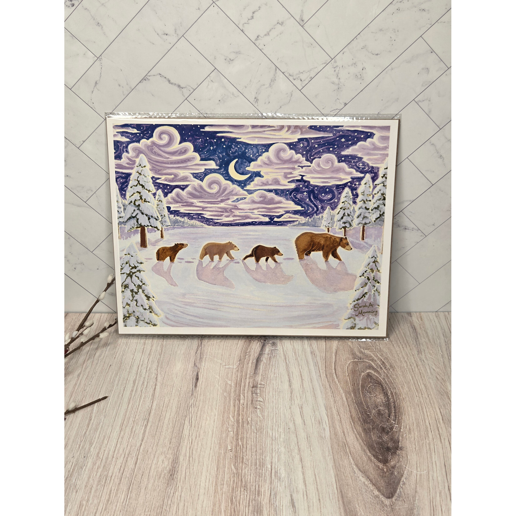 Sarah Manning Winter Moonlight - giclee print - 8x10"