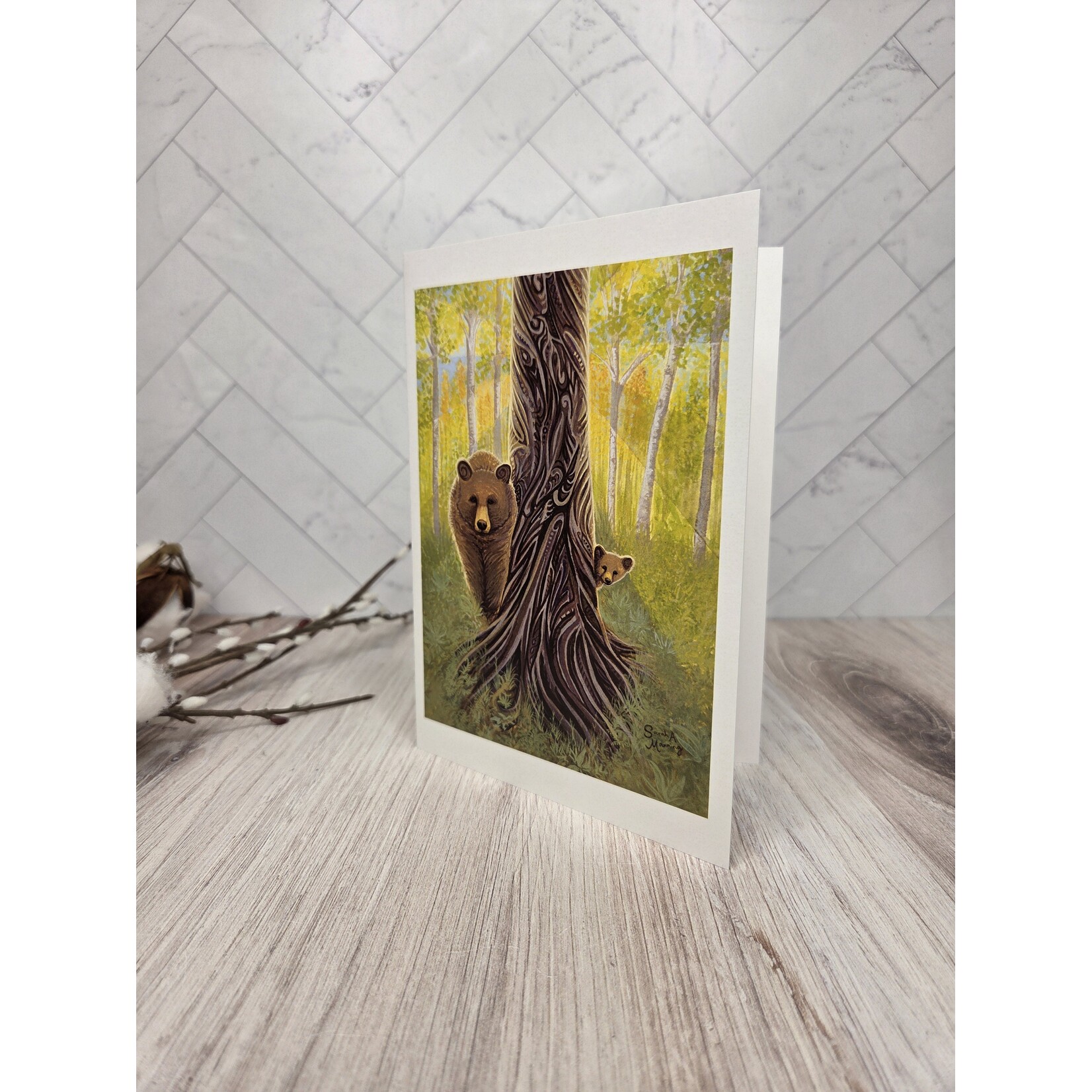 Sarah Manning Autumn Bears Card - 5x7"