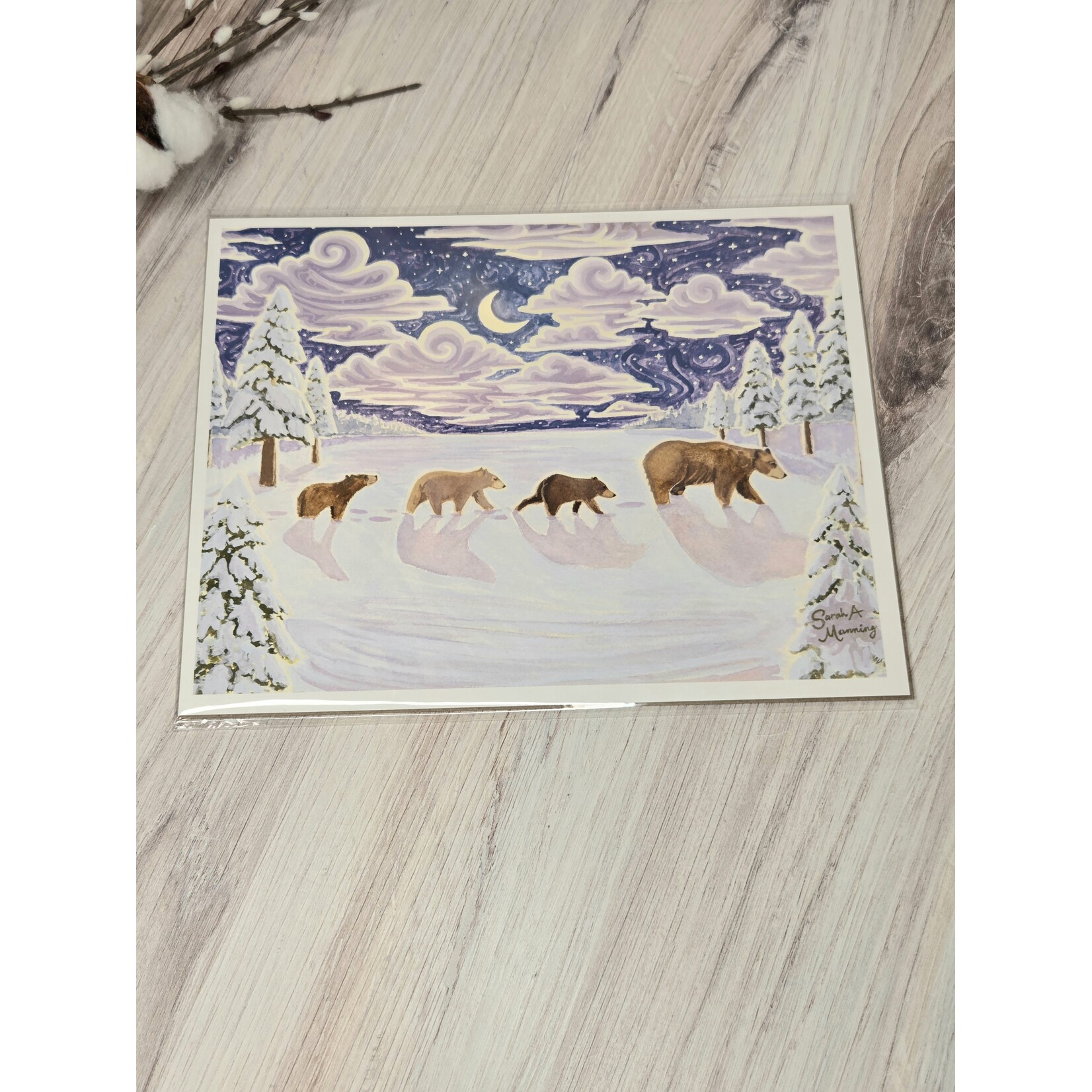 Sarah Manning Winter Moonlight - giclee print - 8x10"