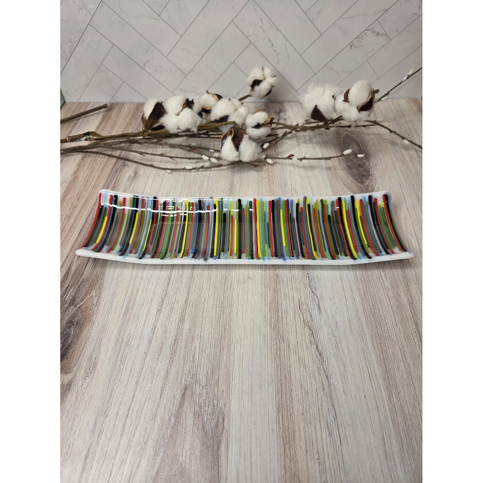 LoKo Multi Color Sushi Plate - 12.5 x 3.5"