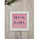 Handmade by Camille "Reach" - mini framed original - 5x5"