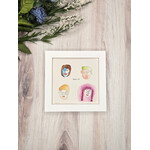 Handmade by Camille "Face It" - mini framed original - 6x6"