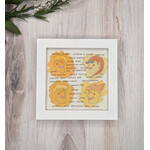 Handmade by Camille "Everybody Loves Ice Cream" - framed original - mini 6x6"