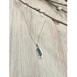 Evi Studio Oval Pine Pendant Necklace - stainless steel