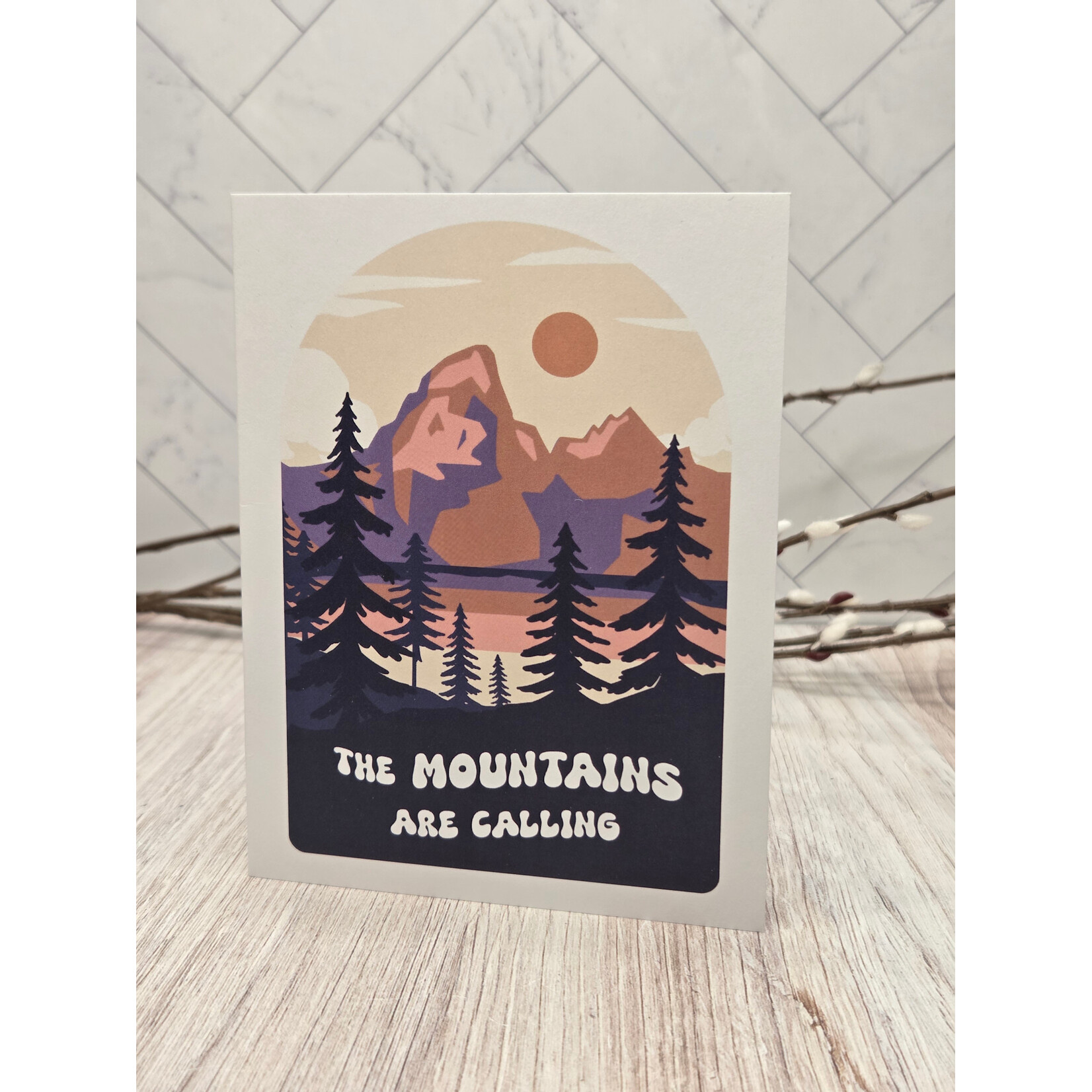 Evi Studio The Mountains are Calling -  blank notecard