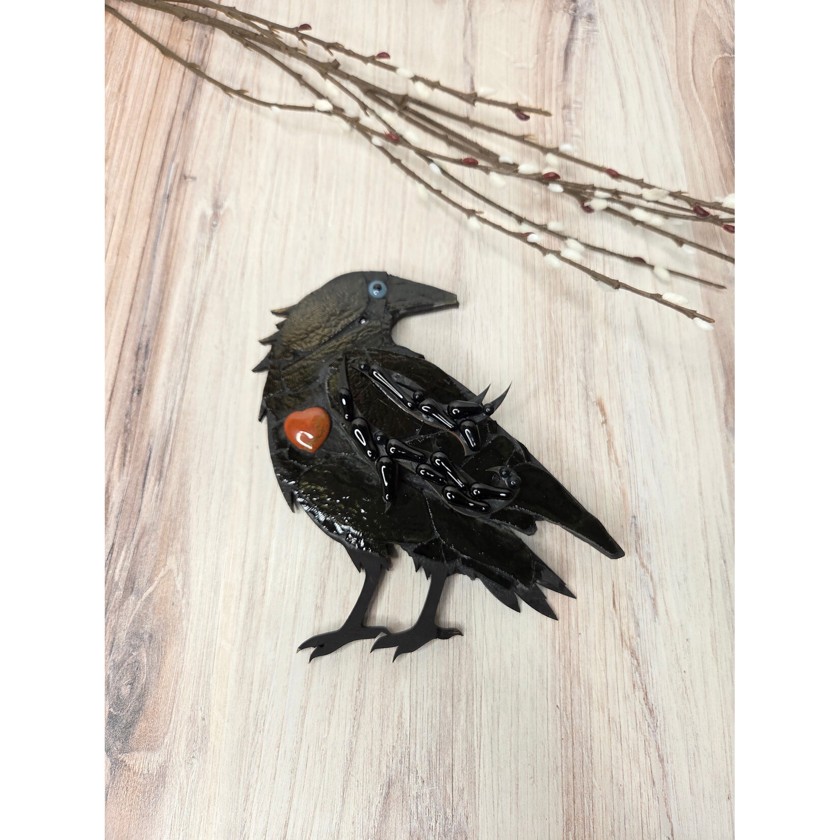 LoKo Wood & Glass Crow - small - A