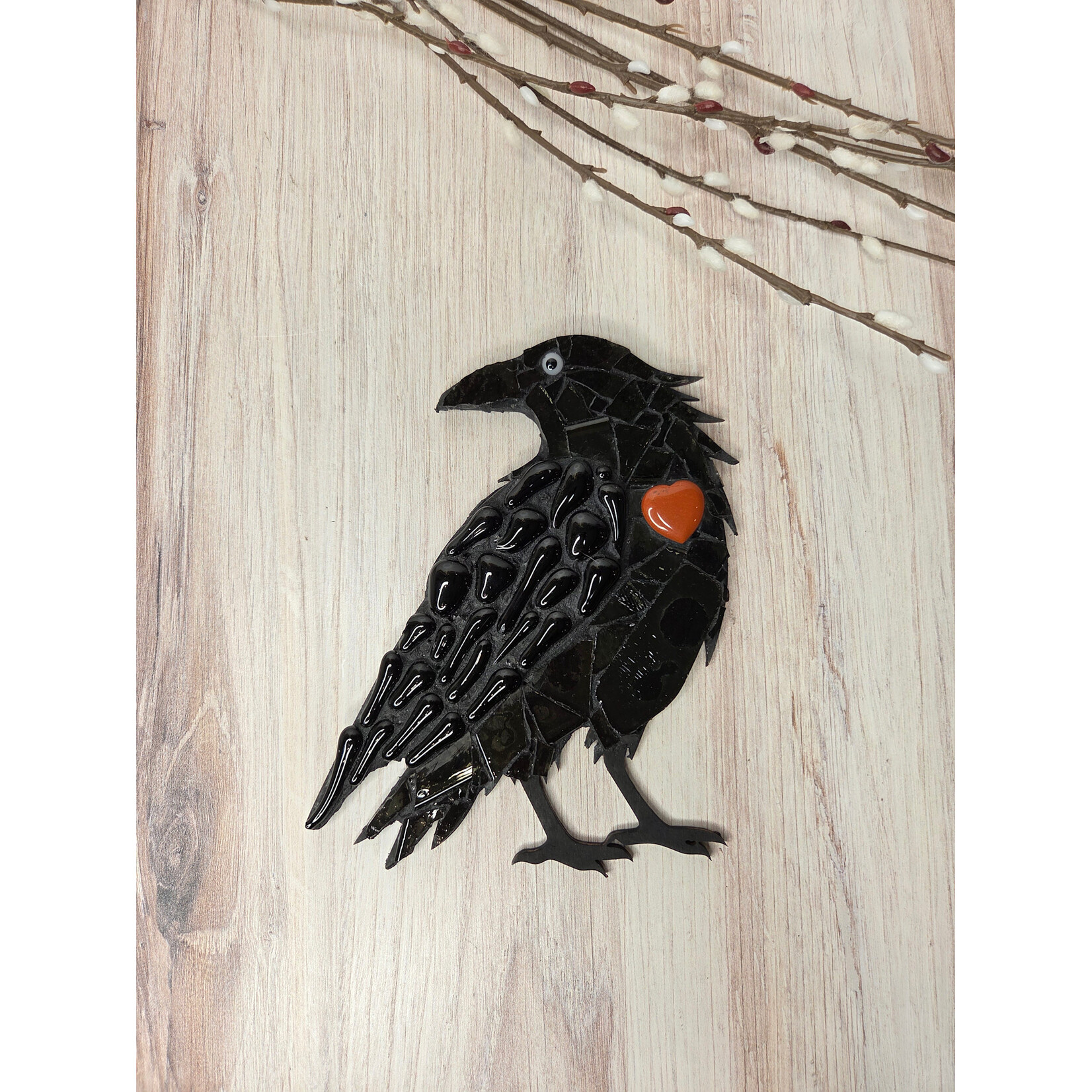 LoKo Wood & Glass Crow - small - C