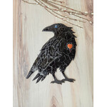 LoKo Wood & Glass Crow - large