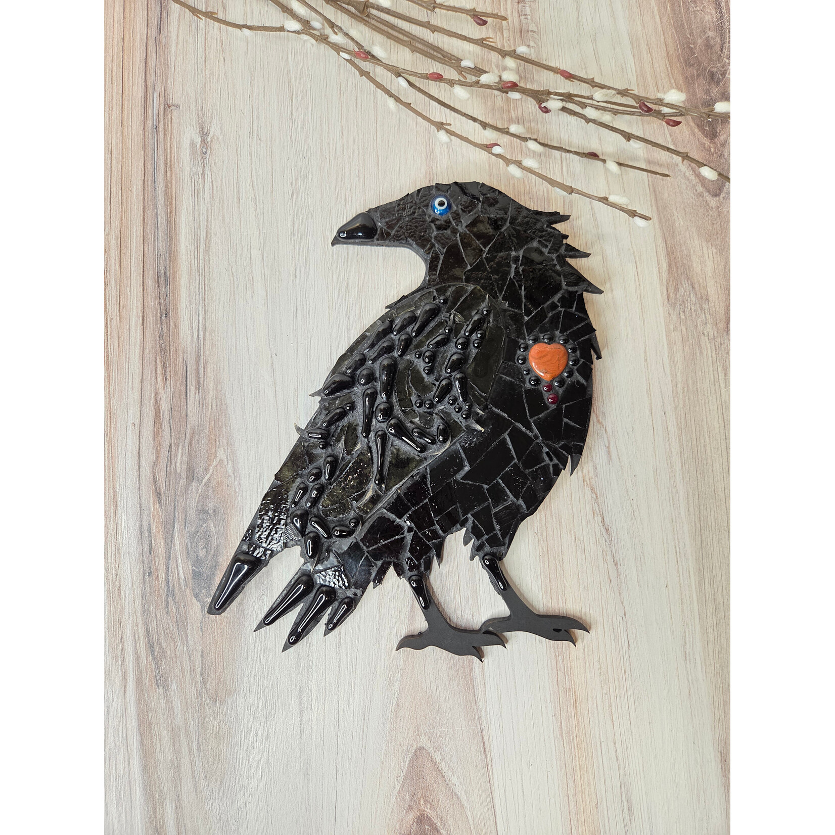 LoKo Wood & Glass Crow - large