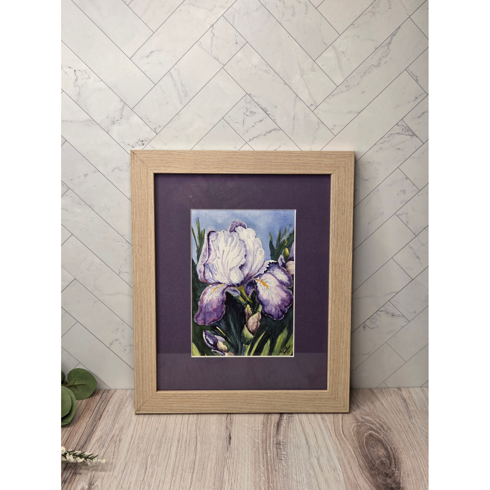 Betsy Hambleton "Wild Iris" - watercolor - 10x12" framed