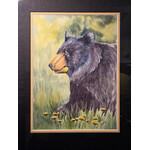 Betsy Hambleton "Dandelion Bear" - watercolor - 18x14" framed